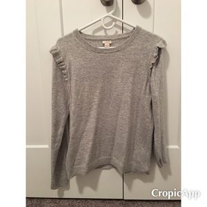 J.Crew Sweater with Ruffle Shoulder Detail Size M